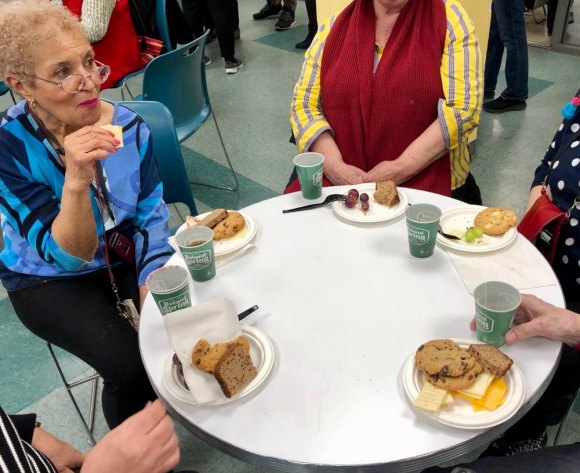 Senior Center Art Salon, Loving Creativity Refreshments added a festive tone.
